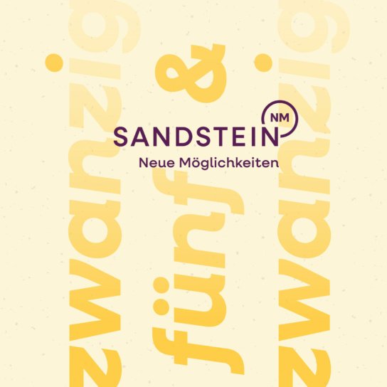Titel-Illustration mit Sandstein-Logo und Jahreszahl 2025