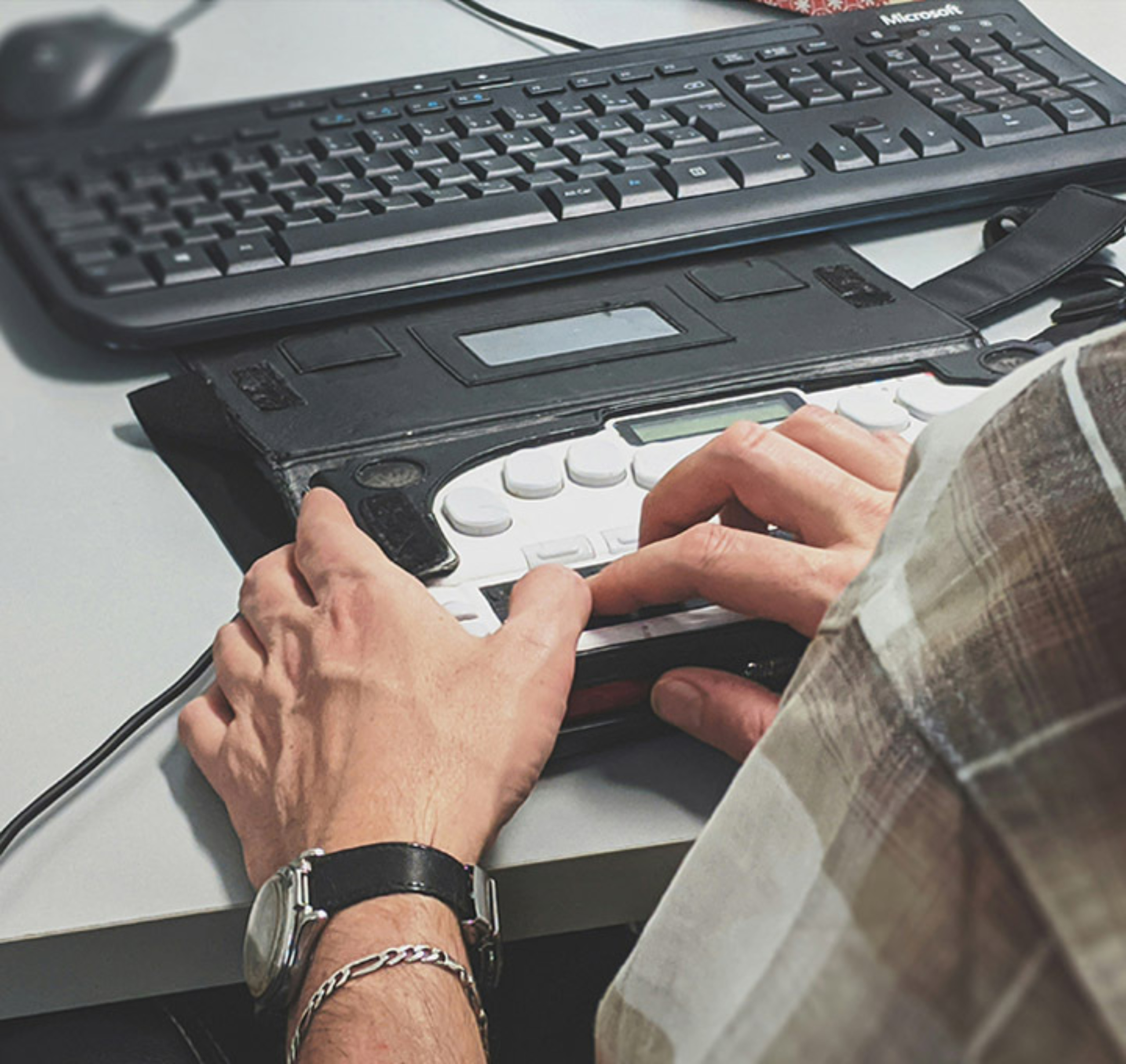 Foto: Braille Tastatur