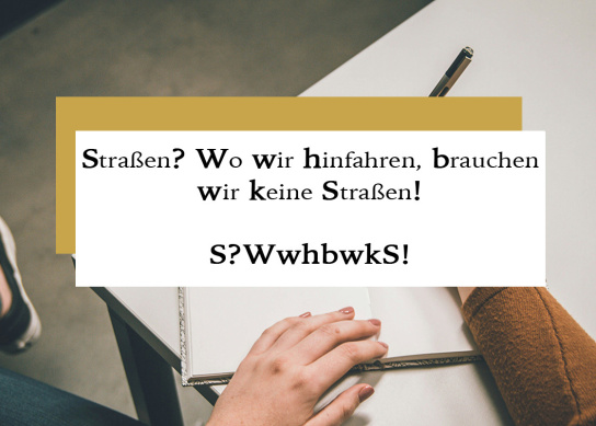 Illustration: Merkhilfe mit Sätzen