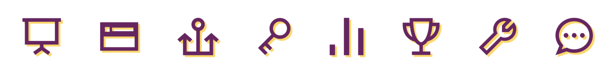 Grafik: Acht kleine Icons