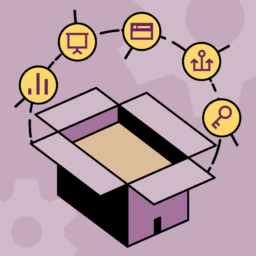 Grafik: Ein Box, darüber kleine Icons