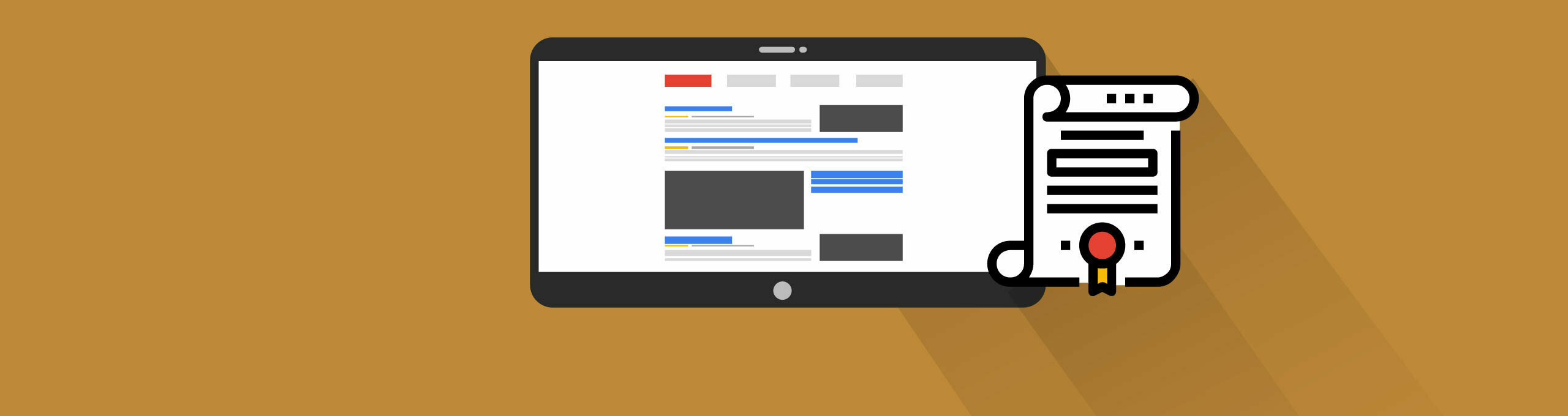 Grafik: Bildschirm mit Zertifikat