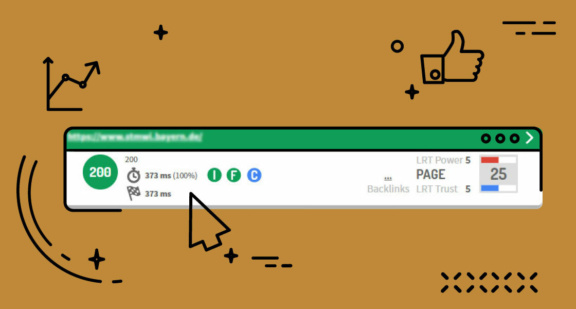 Screenshot: Browser-Addon Link Redirect Trace