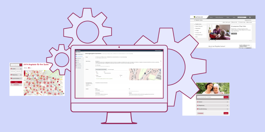 Grafik: Verschieden Websiteansichten