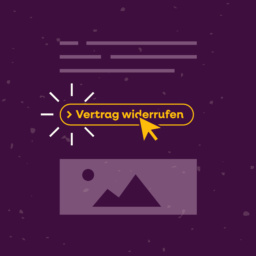 grafische Illustration eines Widerrufsbuttons