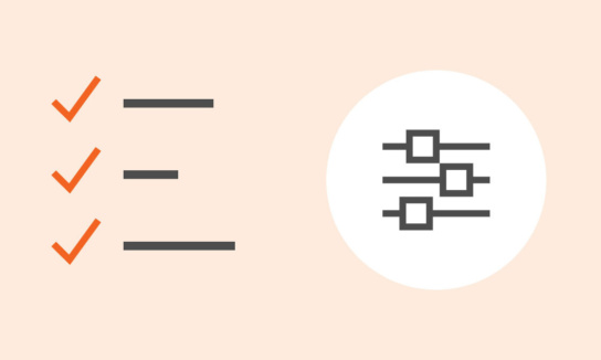 Grafik mit: Häkchen-Liste und Filter-Regler