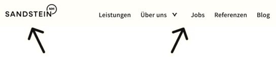 Screenshot: Kopfbereich der sandstein.de Website