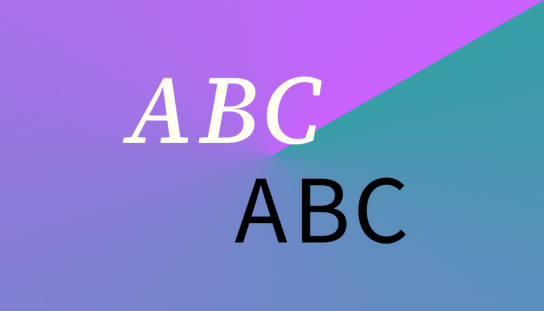 Schriftgrafik: “ABC” in zwei Schriftarten