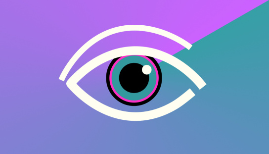 Grafik: Geöffnetes Auge