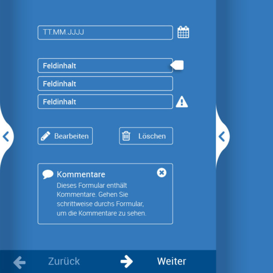 Grafik: Ein responsives Web-Formular