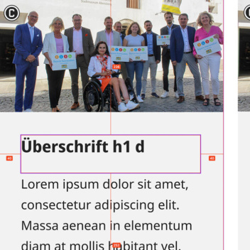 Screenhot: Ansicht der Komponente "vertikaler Teaser" aus dem Tool "figma"