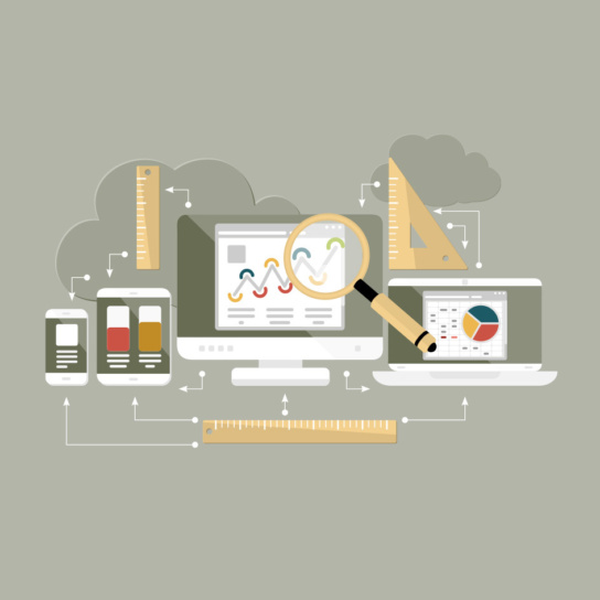Grafik: Vier Bildschirme