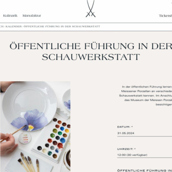 Screenshot: Detailseite Veranstaltung