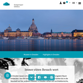 Screenshot: Website Semperoper erleben Highlights