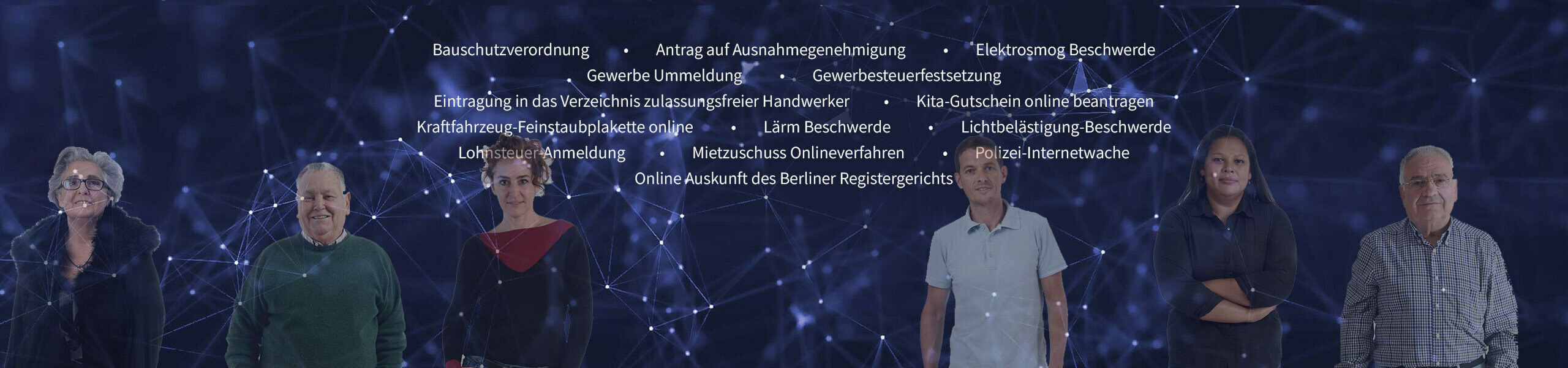Illustration: Formularbeispiele auf dunklem Hintergrund