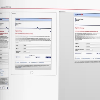 Screenshot: Digitaler Antrag