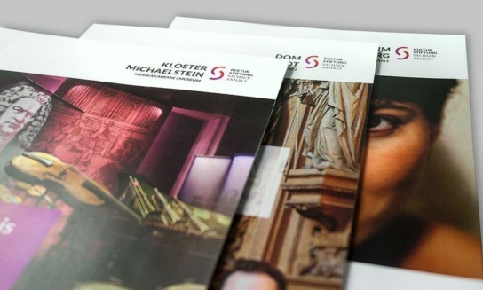 Foto: Broschüren für die Kulturstiftung Sachsen-Anhalt