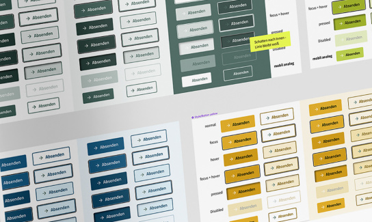 Screenshot: Styleguide Vorgaben Button