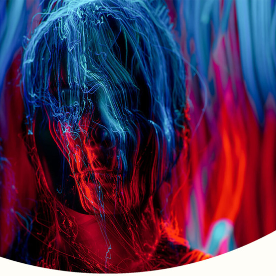 Grafik: Haarähnliche Strukturen mit Logo Sachsenenergie