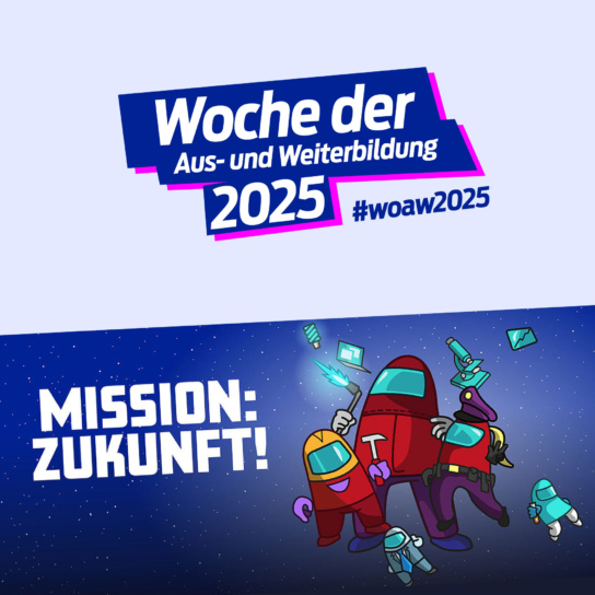 Ansicht des Logos, sowie eines der 3 KexVisuals der "Woche der Aus- und Weiterbildung"