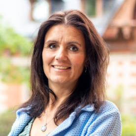 Bild einer Frau mit langen braunen Haaren