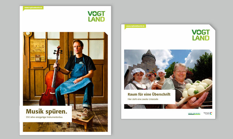 einheitliches Layout für die Vogtland-Broschüren