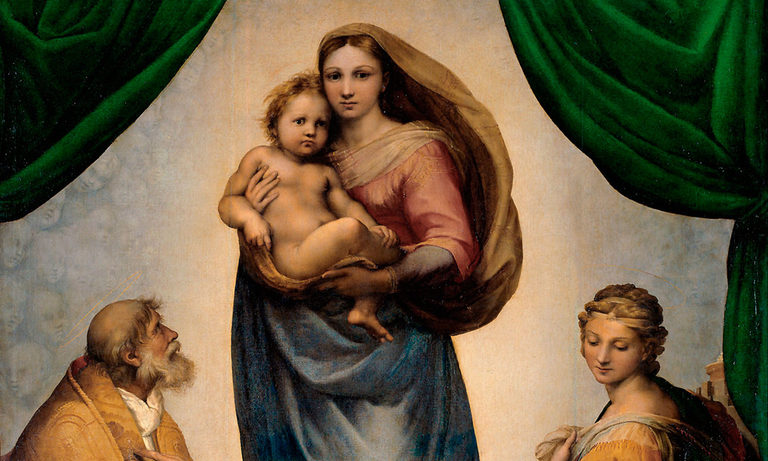 Ein Bild der Sixtinischen Madonna hing zeitweilig im Verkehrsmuseum. Ein Bild der Sixtinischen Madonna hing zeitweilig im Verkehrsmuseum.
