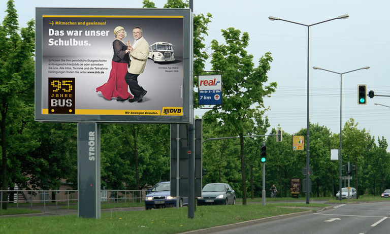 Mega-Light Motiv für die Jubiläumskampagne der DVB Mega-Light Motiv für die Jubiläumskampagne der DVB