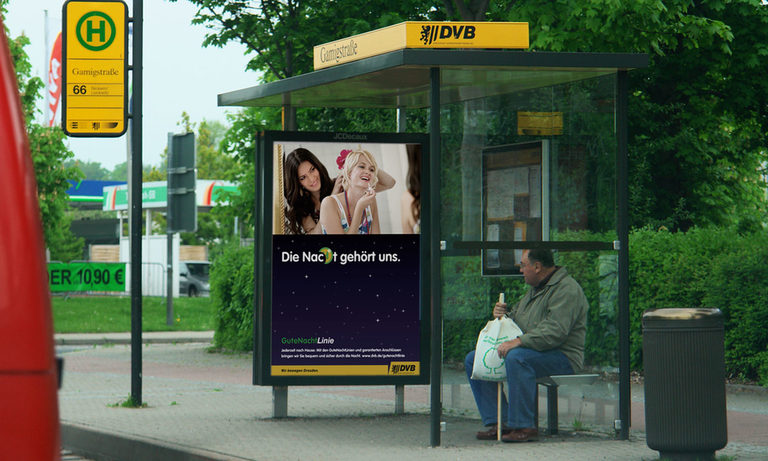 City-Light-Plakat für die Gute-Nacht-Linien City-Light-Plakat für die Gute-Nacht-Linien