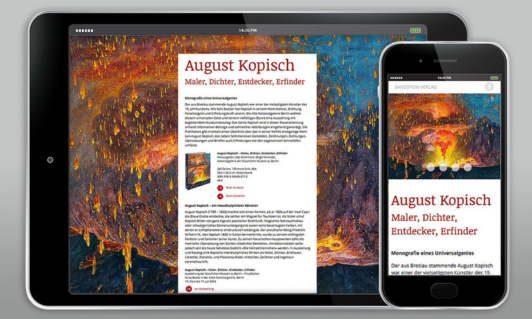 Landingpage zur Neuerscheinung des Katalogs zu August Kopisch Landingpage zur Neuerscheinung des Katalogs zu August Kopisch