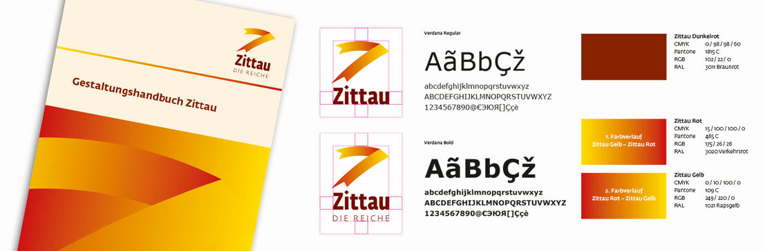 Das Gestaltungshandbuch definiert die Regeln für die Umsetzung des Corporate Designs und zeigt anschaulich verschiedene Anwendungsbeispiele.