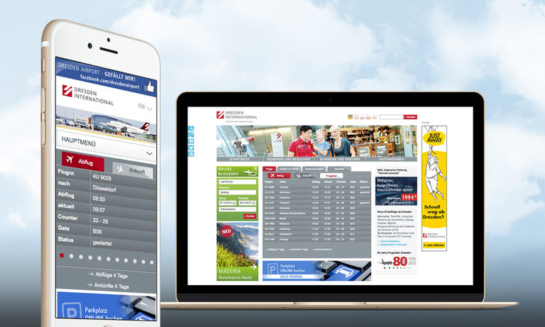 Für den Flughafen Dresden gibt es eine mobile Version. Für den Flughafen Dresden gibt es eine mobile Version.