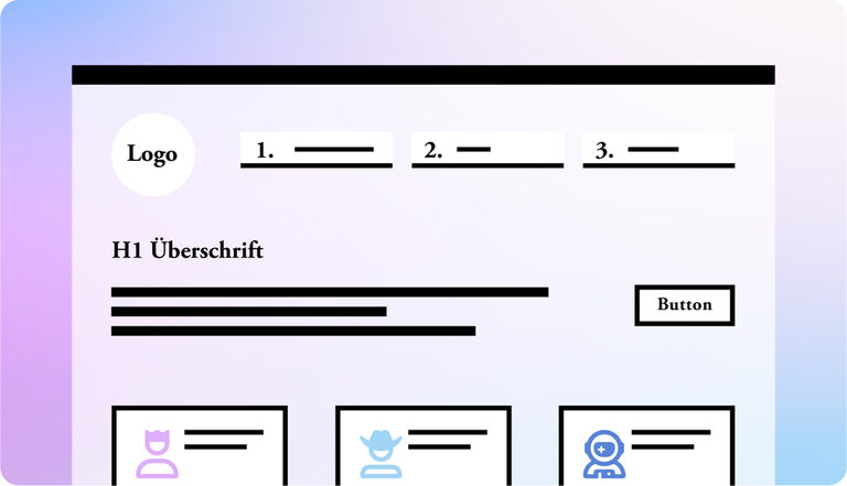 Wireframes als erster Prototyp vor dem Design