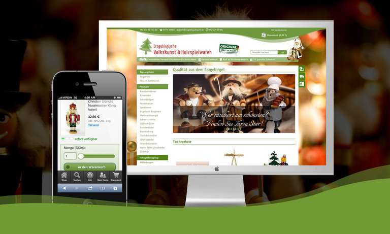 JTL Online-Shop www.erzgebirgsshop24.de von Sandstein Neue Medien JTL Online-Shop www.erzgebirgsshop24.de von Sandstein Neue Medien