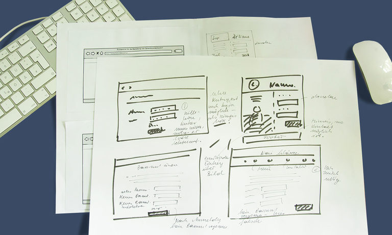 Beispiel für ein Paper-Mockup Beispiel für ein Paper-Mockup