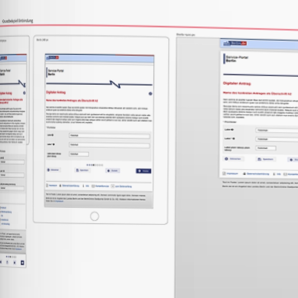 Foto: Displayansicht eines Formulars.