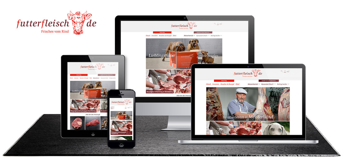Responsive Webdesign für den Online-Shop futterfleisch.de Responsive Webdesign für den Online-Shop futterfleisch.de