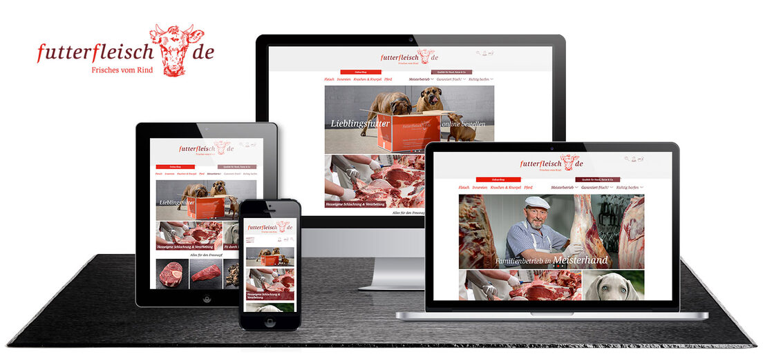 Responsive Webdesign für den Online-Shop futterfleisch.de