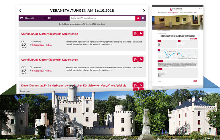 Veranstaltungskalender und Detailseite