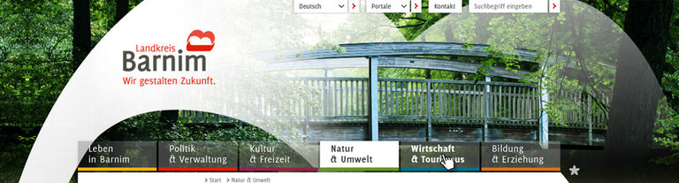 Grafik: Webseite Landkreis Barnim. Natur und Umwelt.