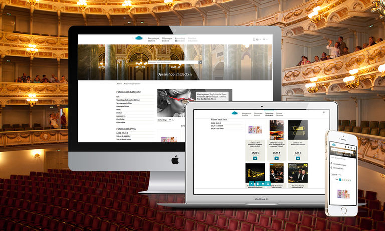 Der Online-Shop Semperoper-erleben - responsiv komfortabel bedienbar Der Online-Shop Semperoper-erleben - responsiv komfortabel bedienbar