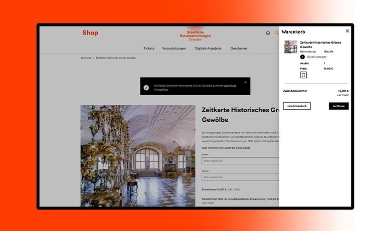 Grafik: Warenkorb im Online-Shop