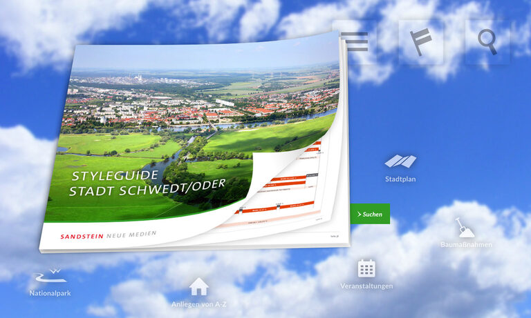 Erstellung eines umfassenden Styleguides für die Stadt Schwedt/ Oder Grafik: Styleguide und verschiedene Icons