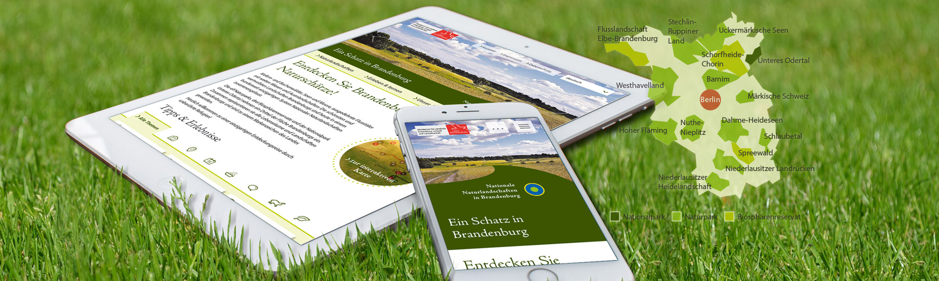 Brandenburgs Naturportale im Responsive Webdesign! made by Sandstein Neue Medien.