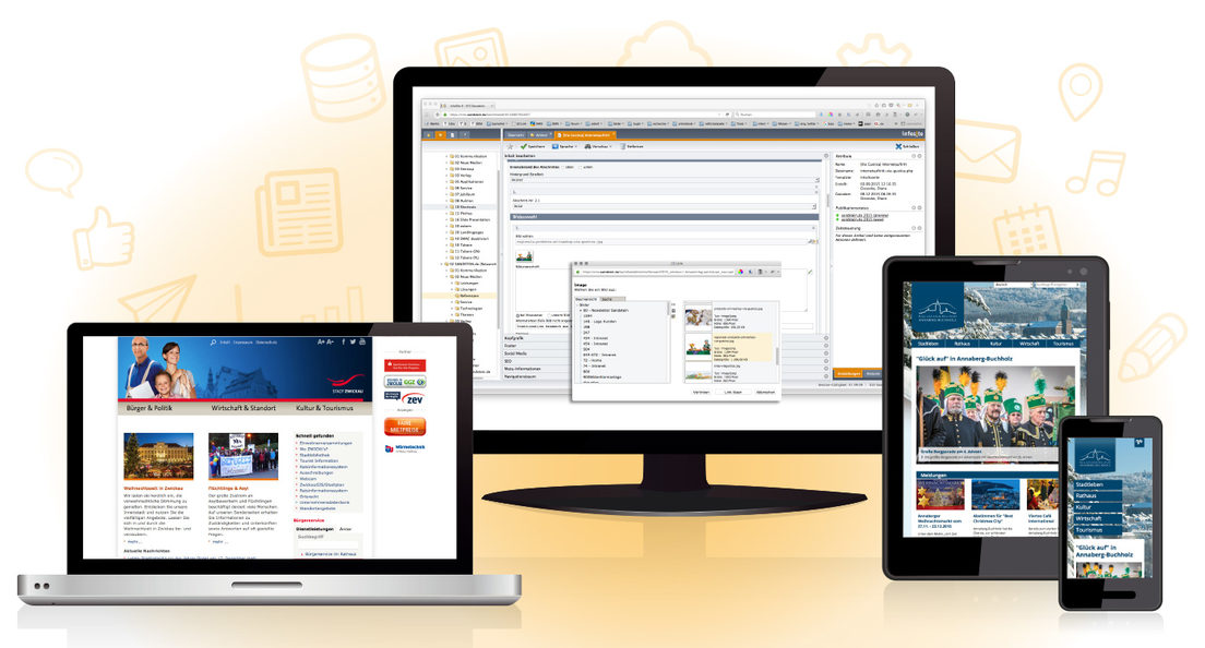 Das CMS InfoSite bietet zahlreiche Vorteile bei einfacher Handhabung. Das CMS InfoSite bietet zahlreiche Vorteile bei einfacher Handhabung.