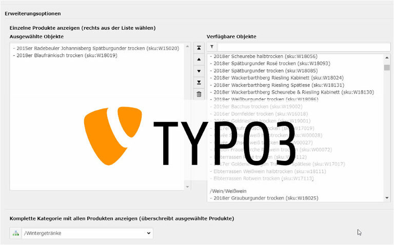 Grafik: Ansicht TYPO3-Backend