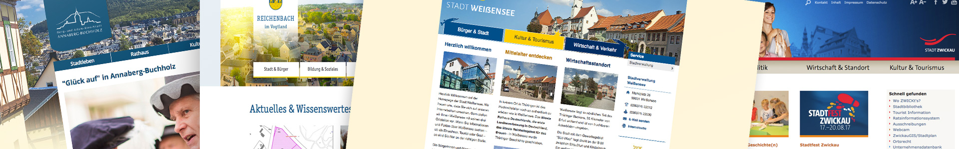 Kommunale Webseiten, umgesetzt von Sandstein Neue Medien