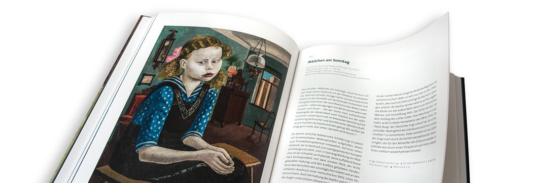 Aufgeschlagene Buchseite »Otto Dix«