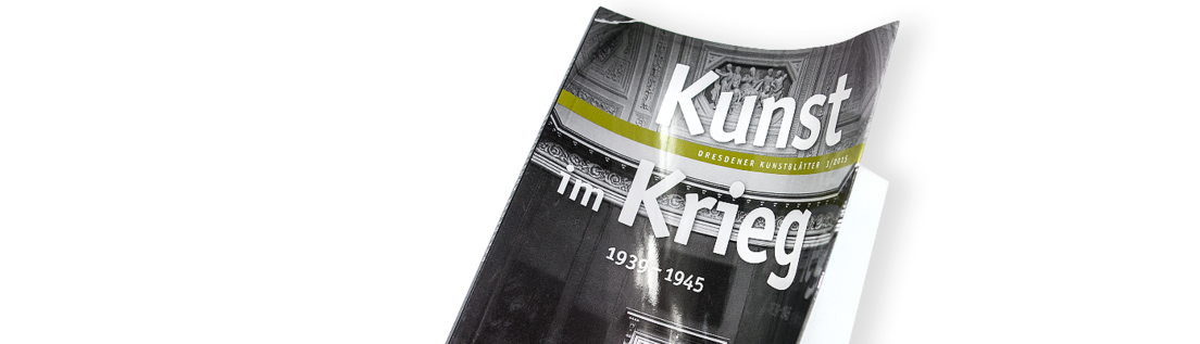 Cover des Dresdener Kunstblattes »Kunst im Krieg 1939–1945«