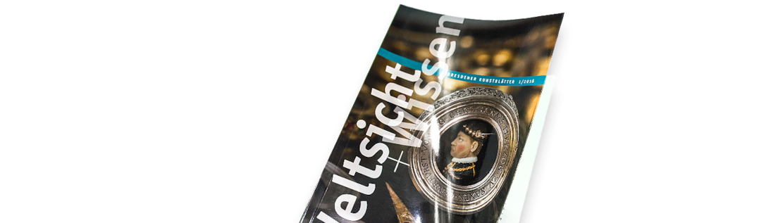 Cover des Dresdener Kunstblattes »Weltsicht + Wissen«